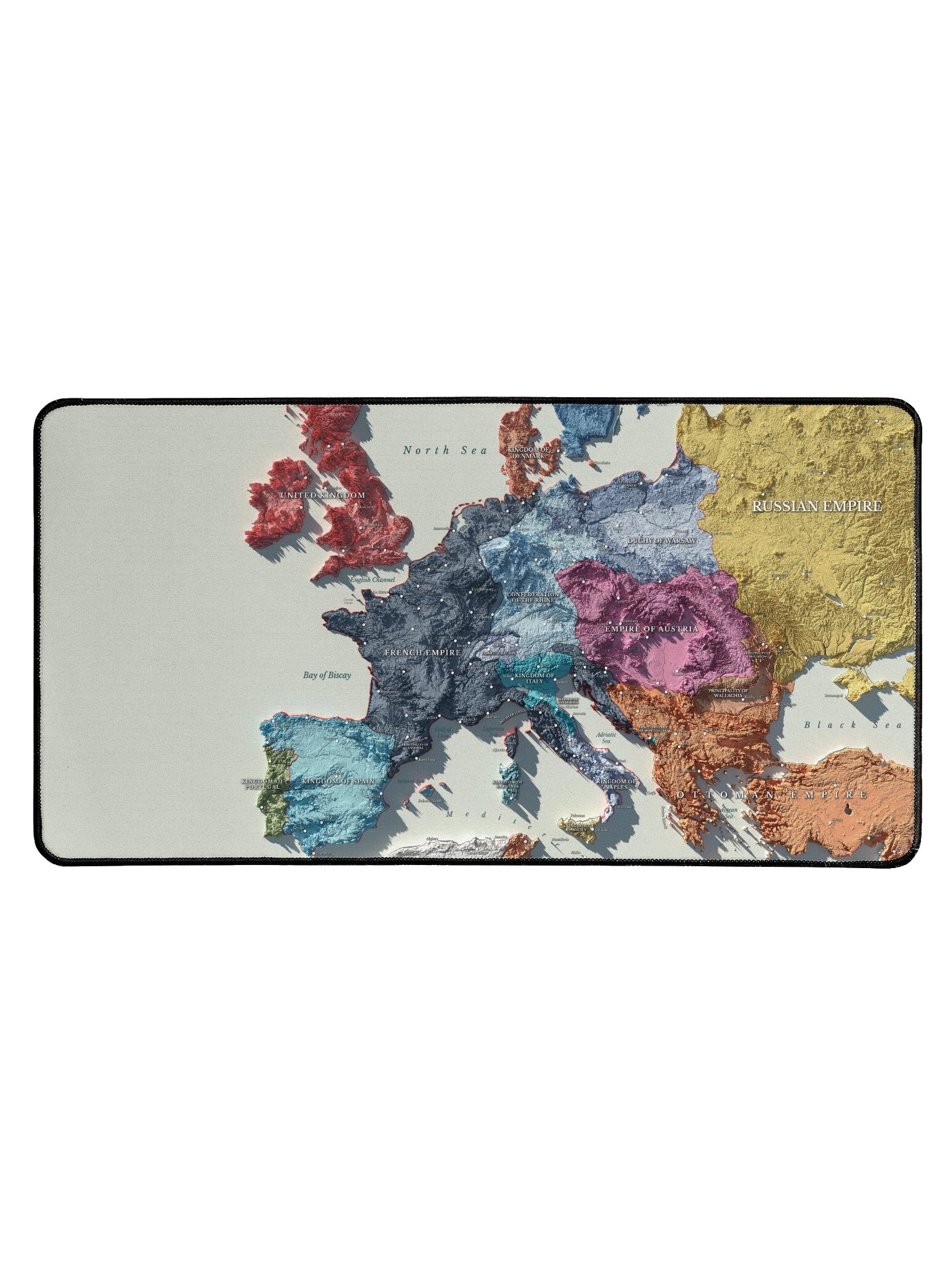 Napoleonic Empire - 1812 - Deskmat High Resolution Map product image (1)
