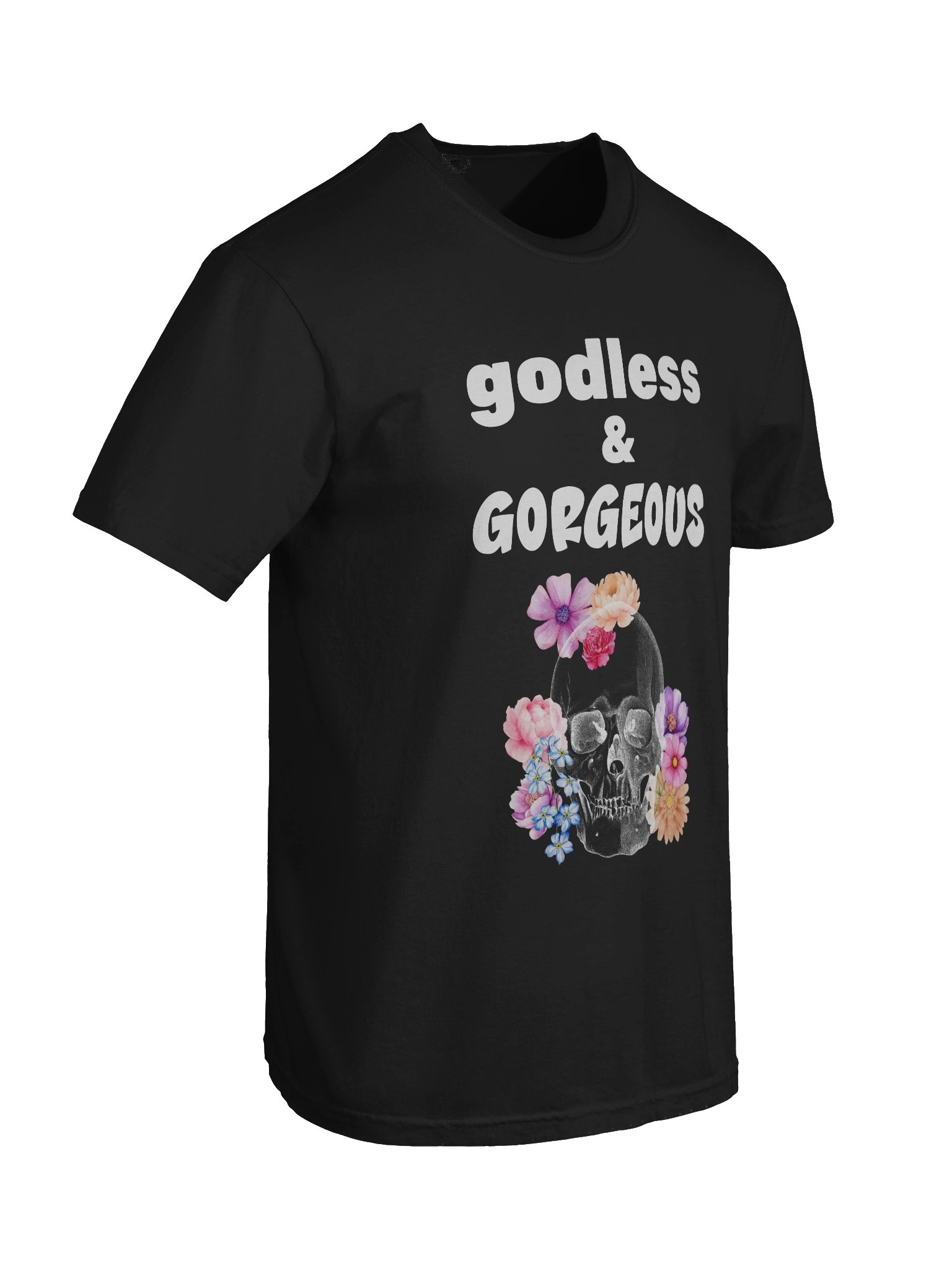 Godless & Gorgeous black heavyweight t-shirt product image (8)