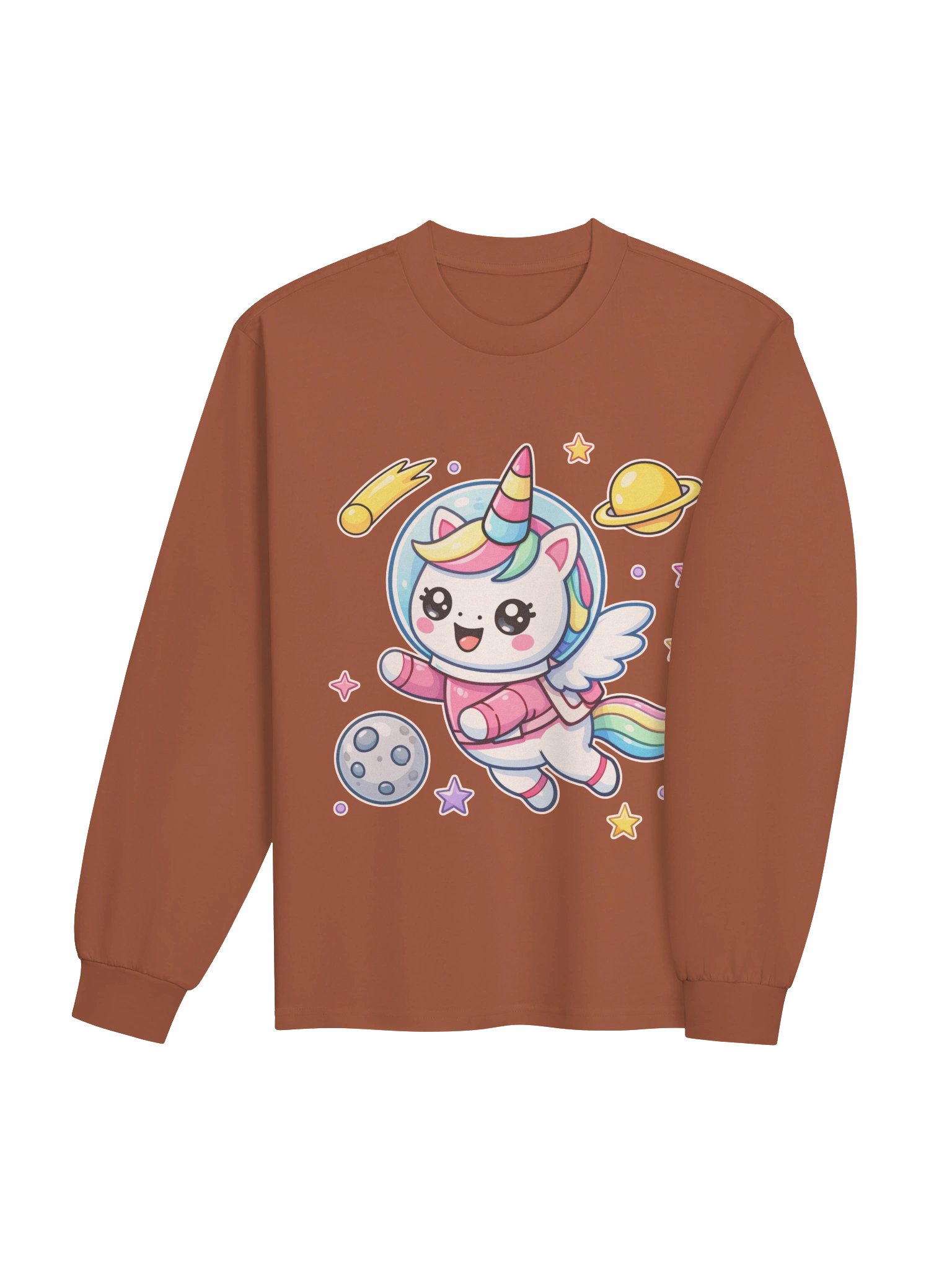 Galactic Unicorn Adventure Long Sleeve Shirt product image (4)