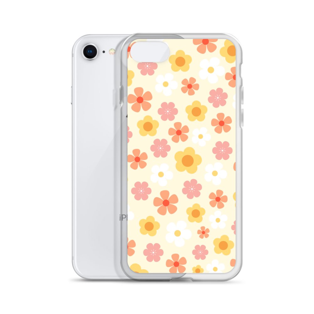 Multi-colored flowers Clear iPhone Case product image (55)