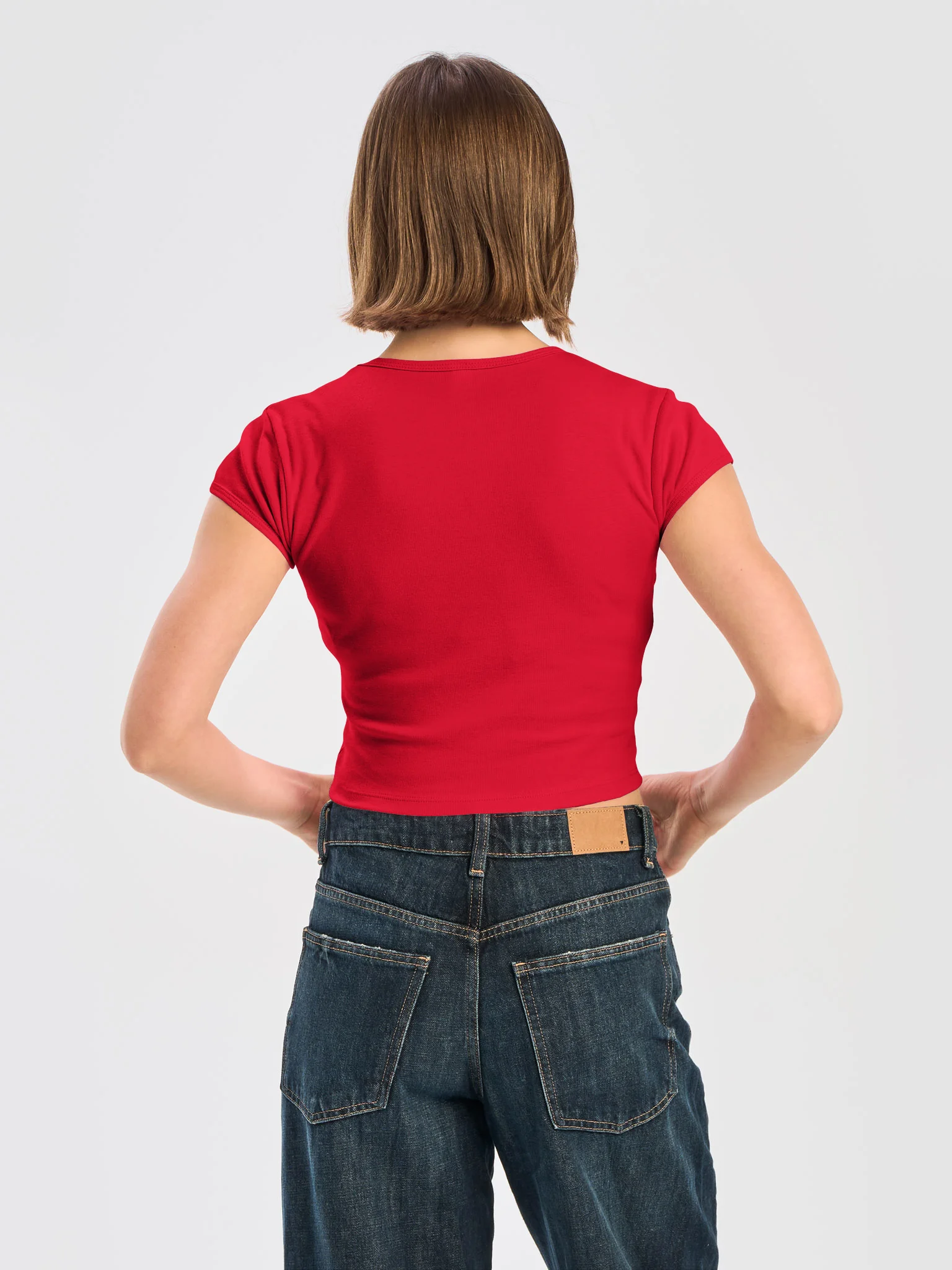 NERD RED: Baby Tee Crop Top product image (3)