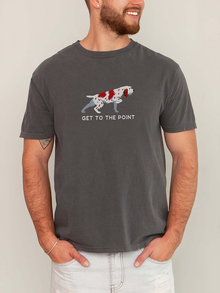 Get to the Point T-Shirt(Embroidered) of a Spinone Italiano(Liver & White) product image (1)