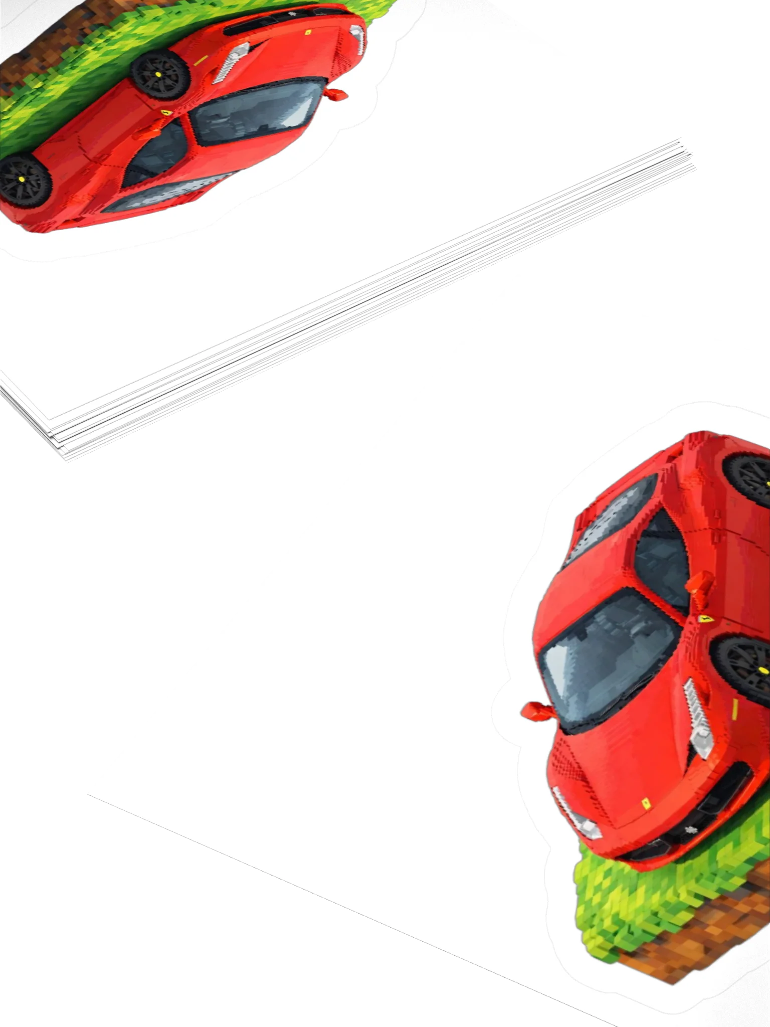 Rosso Corsa Red Ferrari 458 Italia Sticker (Pixel, Retro, Minecraft) product image (11)