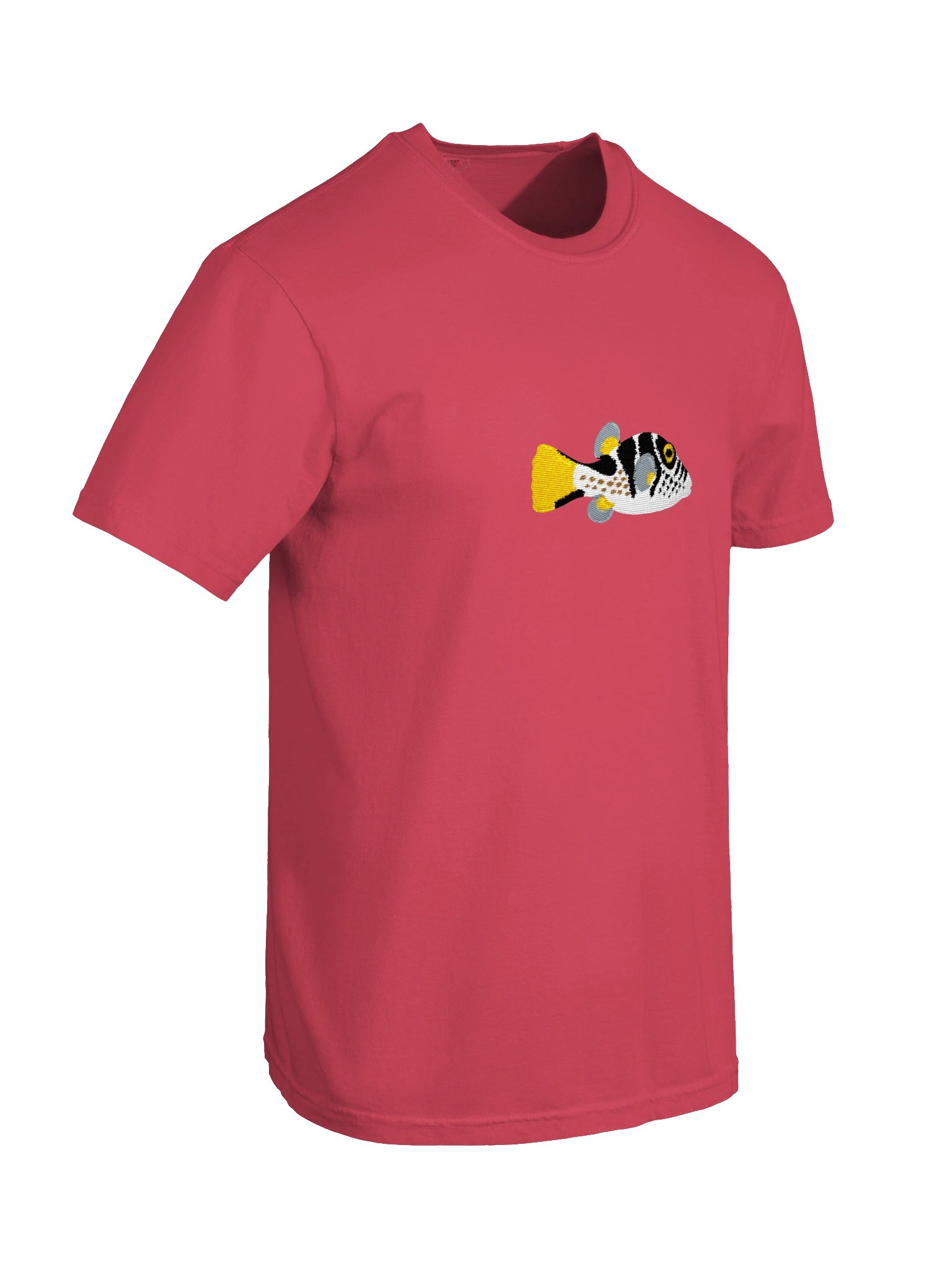 Valentini Puffer Embroidered Shirt | Reef Aquarium Fish Embroidery Tee | Toby Puffer Saltwater Marine Fish Apparel product image (10)