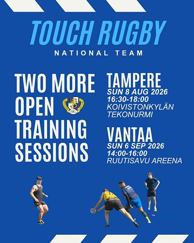 Suomen Touch-maajoukkue starttasi 2.8.2026 Helsingissä 17 hengen voimin! Avoimissa treeneissä valmentajat Sarah Culliford ja ...