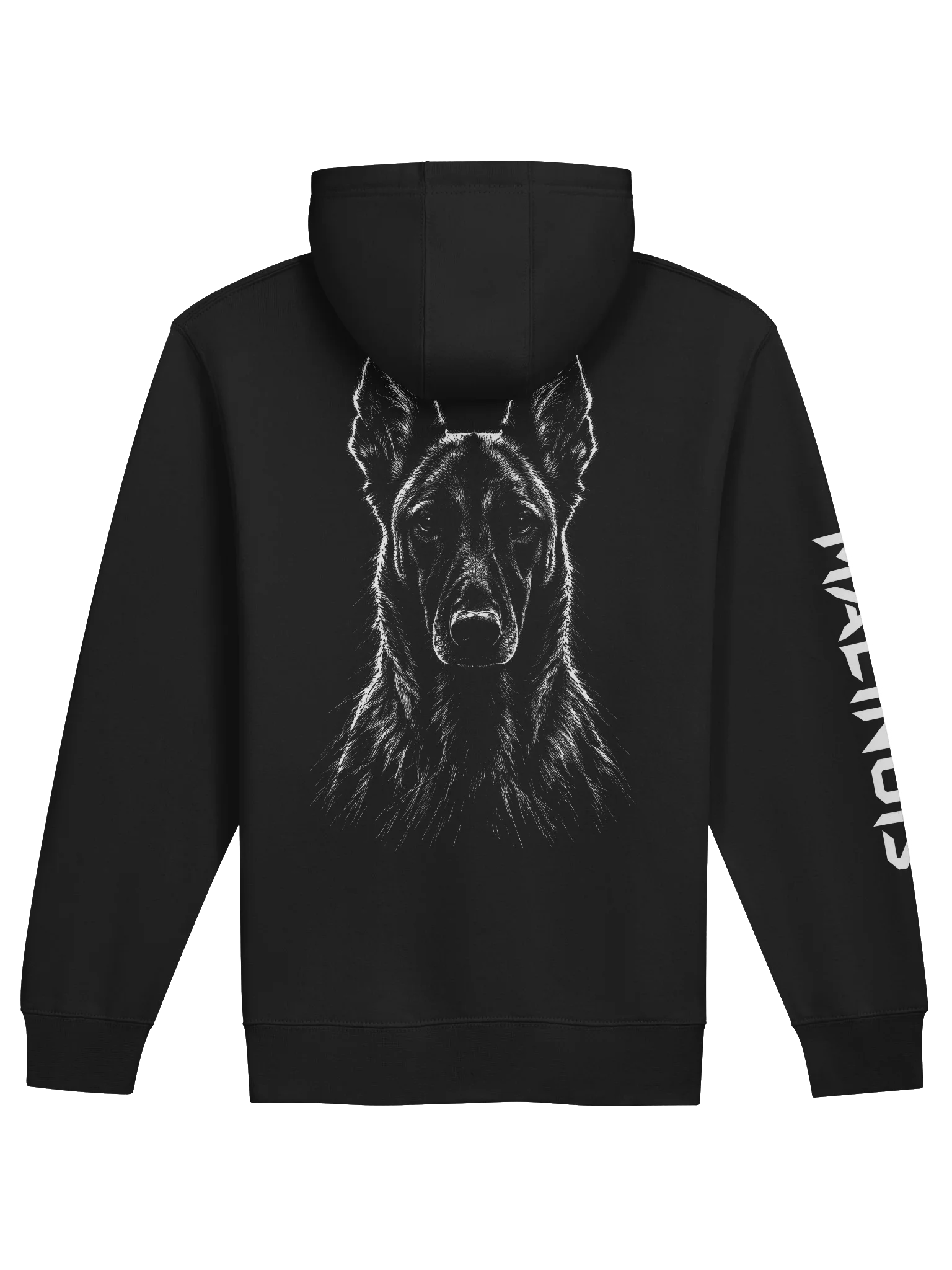 MALINOIS Portrait – Premium Full-Zip Hoodie product image (1)