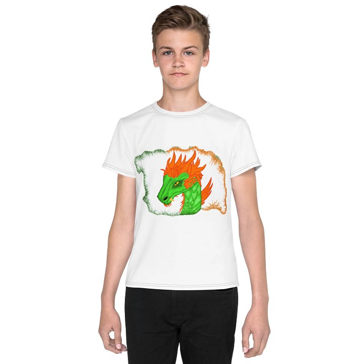 Fiery Dragon Youth Crew Neck T-Shirt product image (1)