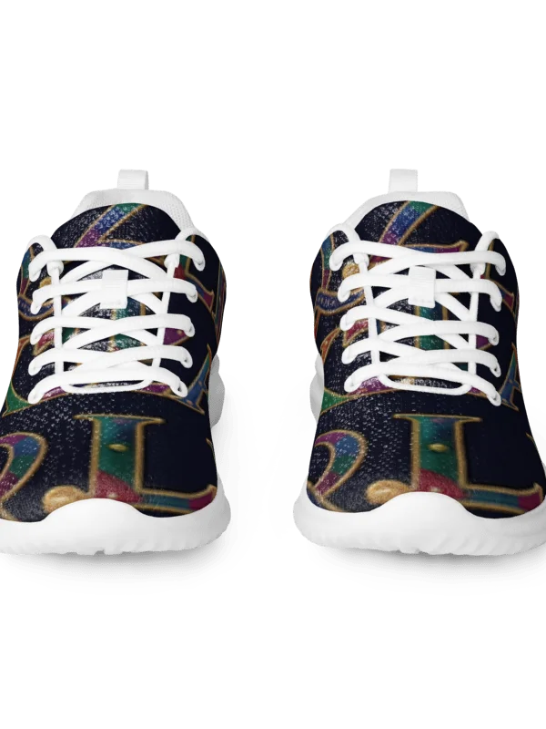 XZAQLI "Jeweled Script" Premium Women's Sneakers (Navy Blue) product image (3)