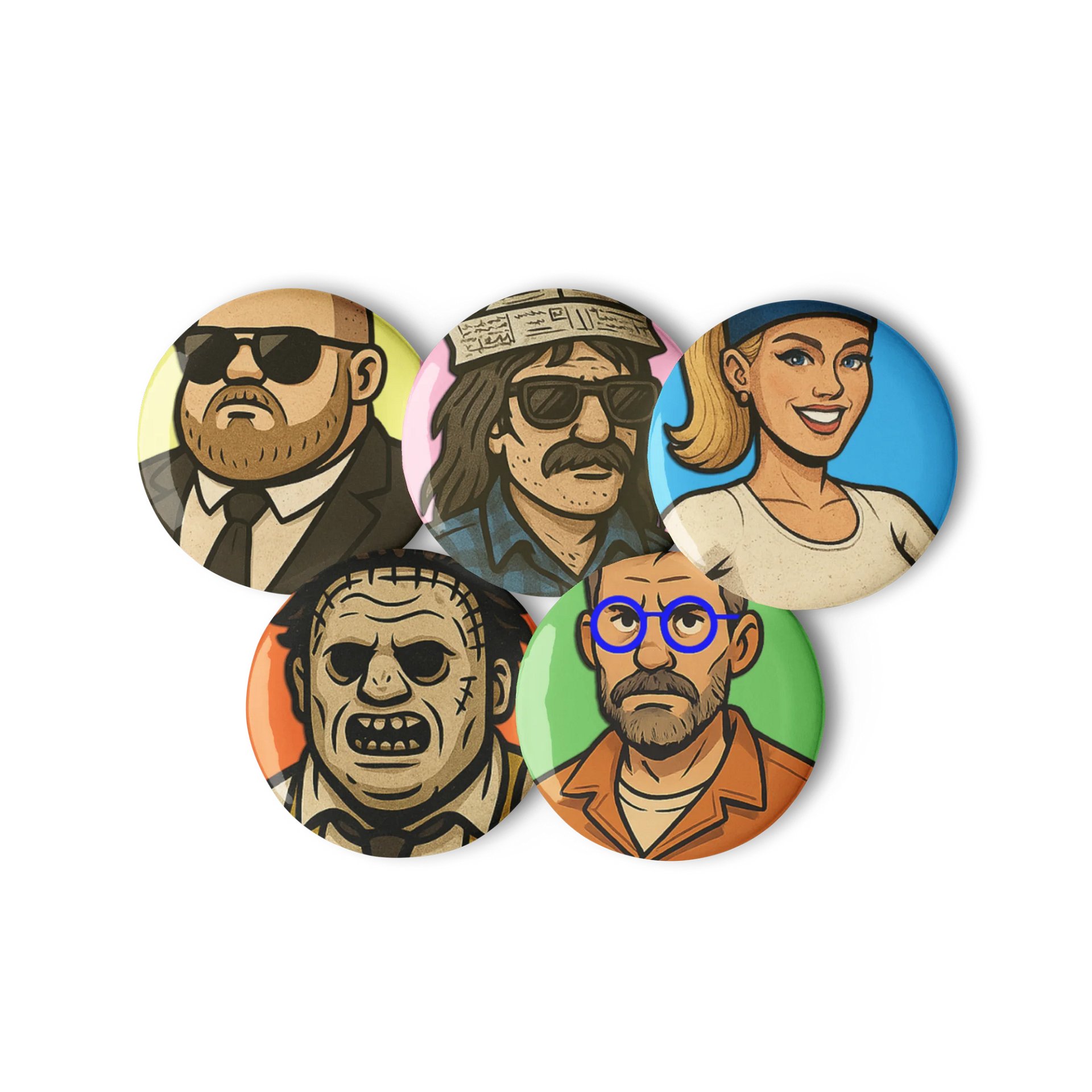 PDM’s Greatest Hits: Iconic Character Button Pin Set (5-Pack) product image (1)