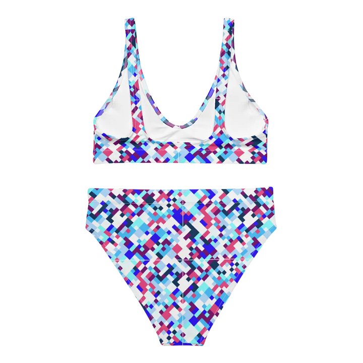 Colorful Mosaic Pattern Design High Waisted Bikini - v1 product image (2)