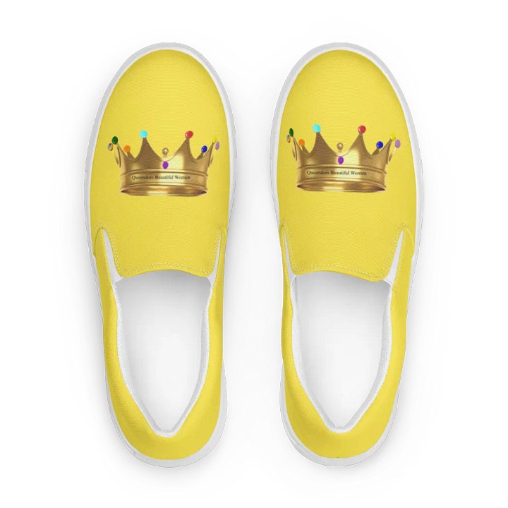 Queendom Beautiful Women Crown Canvas Shoes /Yellow (TM) product image (1)