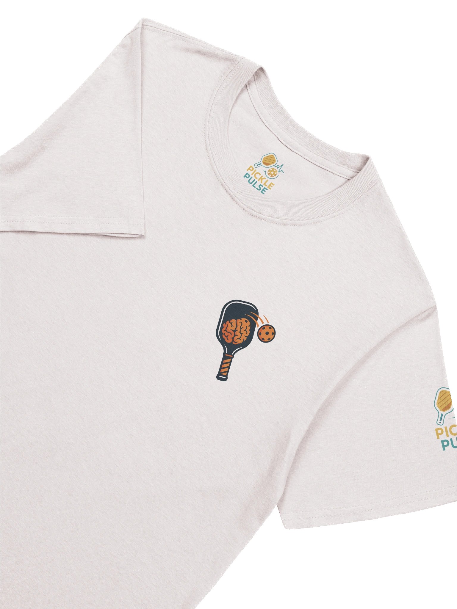 Pickleball Brain Power T-Shirt – Ice Gray Unisex Tee with Paddle & Brain Design for Smart Players product image (7)