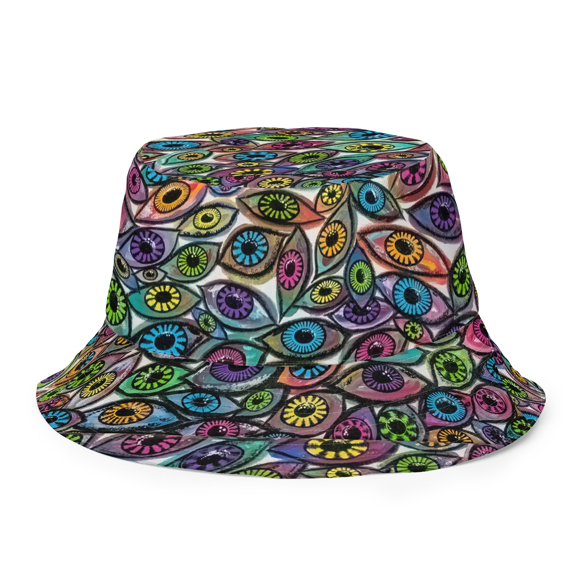 Reversible Psychedelic Eyes Bucket Hat | Eye See You Too product image (8)