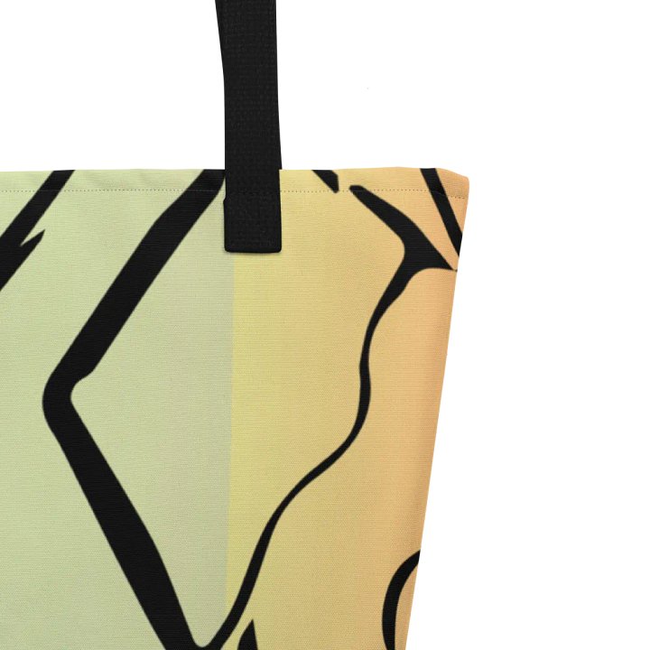 Orange to Green Enigma/All-Over Print Large Tote Bag w/ Pocket by Sublicolor product image (2)