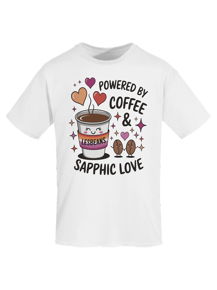 Lesbeans Sapphic Coffee Unisex Heavyweight Graphic T-shirt product image (1)