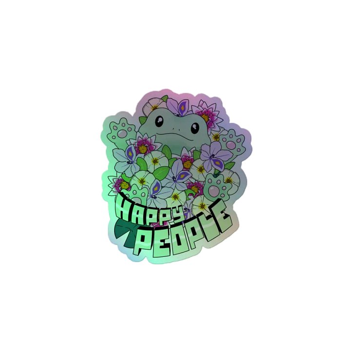 'Flower Froggo' Holographic Sticker product image (2)