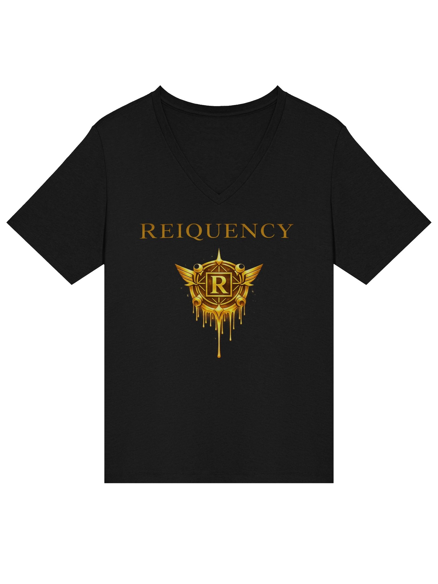 Reiquency Crest V-Neck Tee (Women’s Black Edition) product image (15)