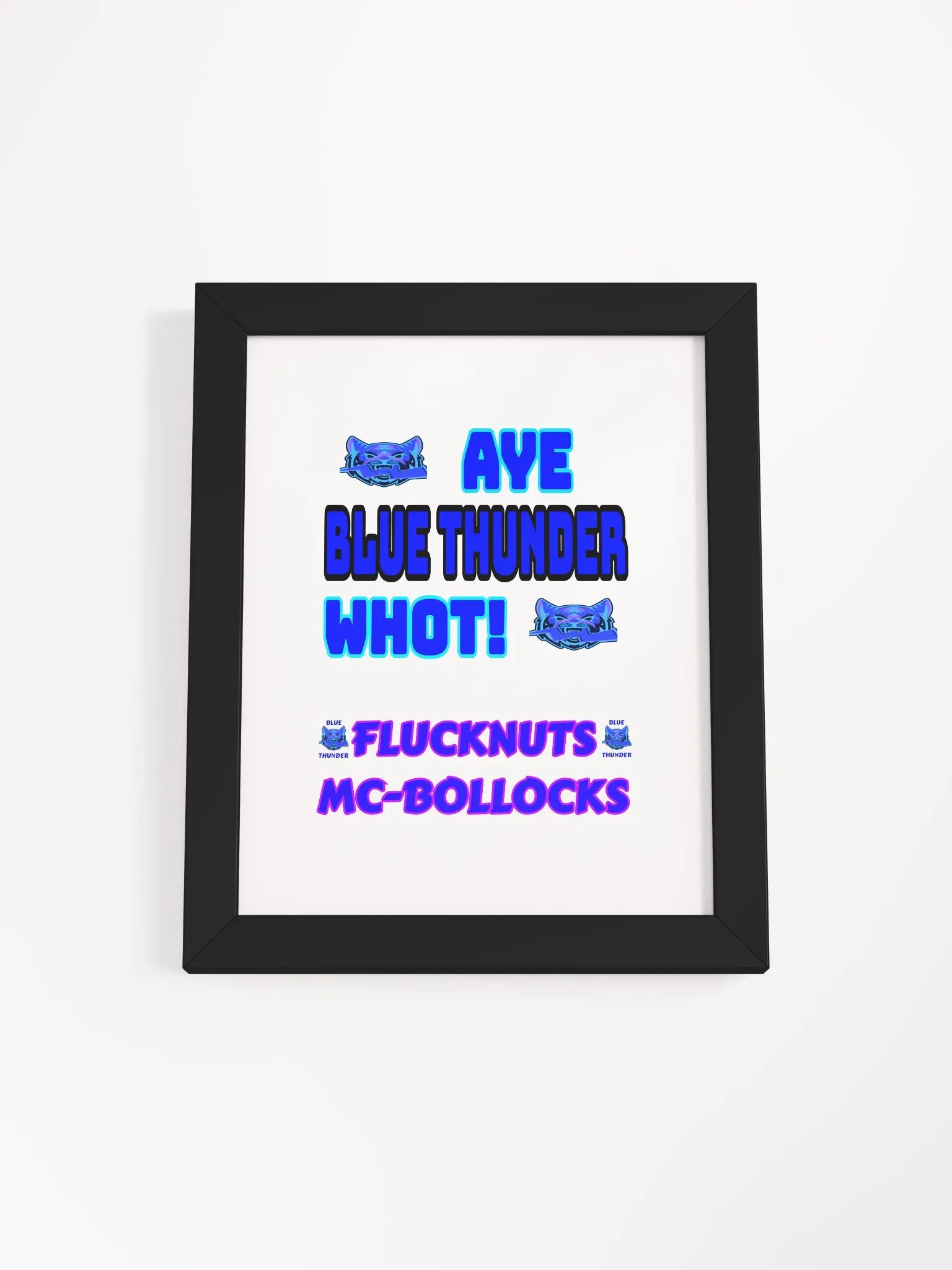 Aye, Blue Thunder - Framed Matte Poster product image (1)