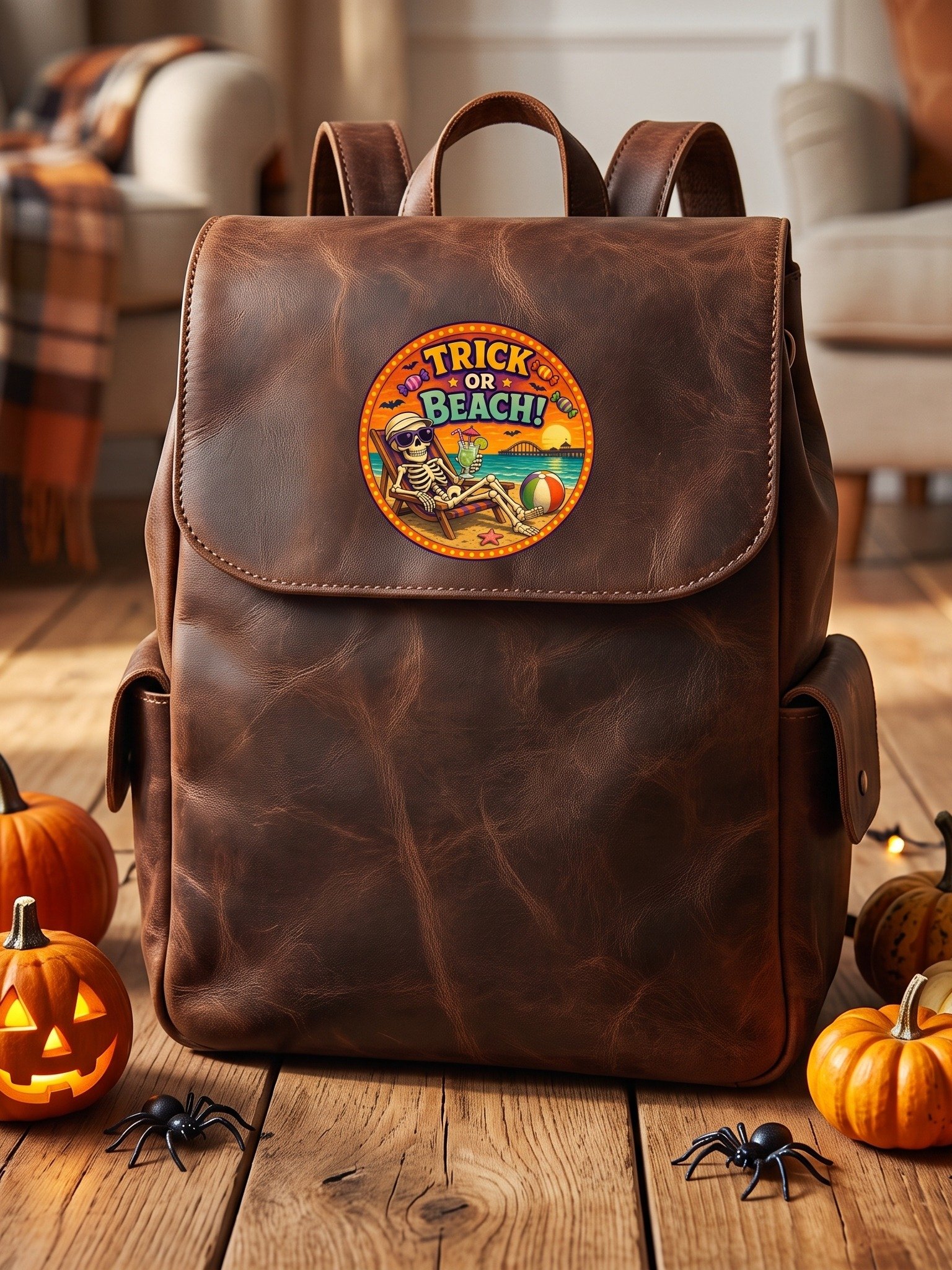 Trick or Beach Halloween Sticker product image (1)