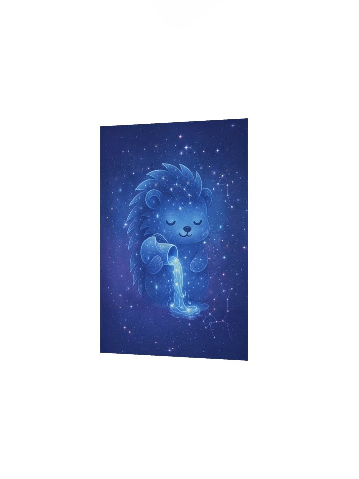 Zodiac hedgie Aquarius matte poster product image (7)