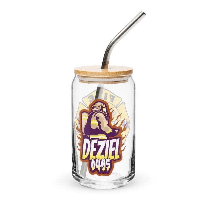 Can-Shaped Glass with Lid & Straw product image (1)