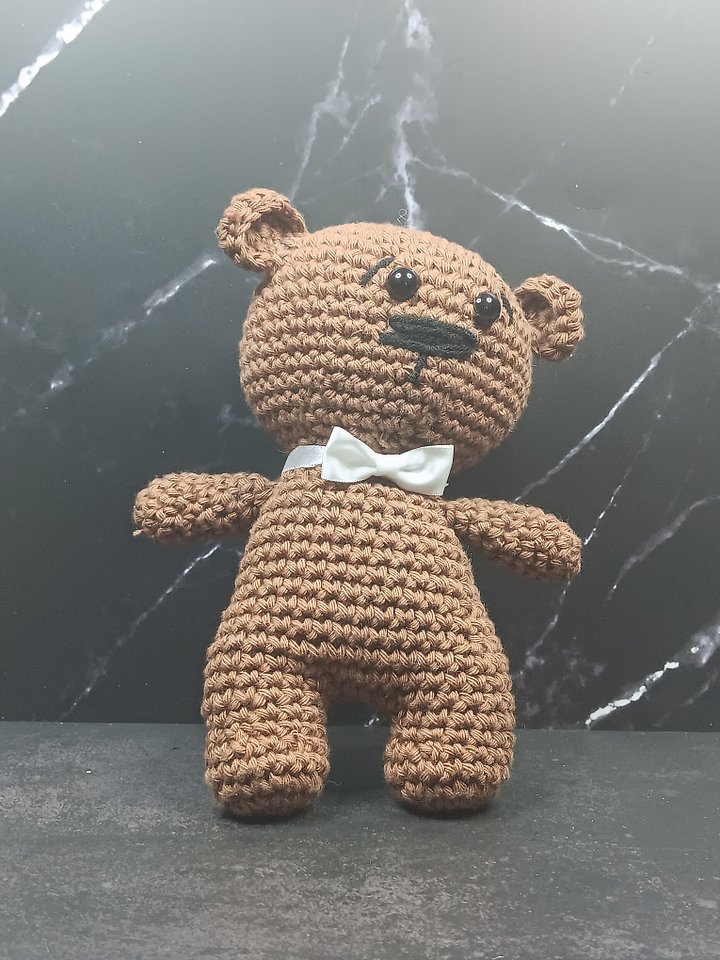 Brown Bowtie Teddy Plush product image (1)