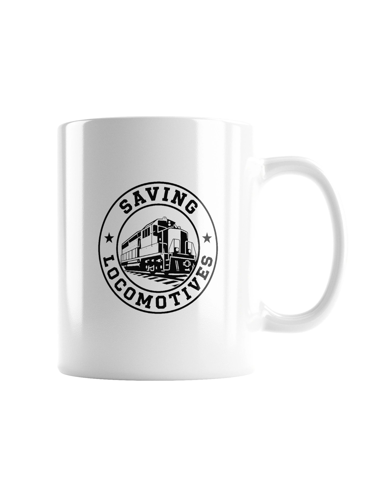 Saving Locomotives White Ceramic Mug product image (7)