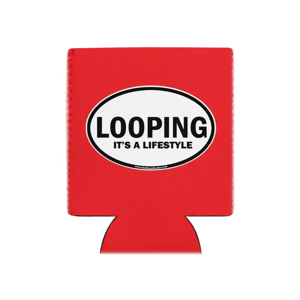 LOOPING-It's A Lifestyle - Red Can Koozie product image (1)