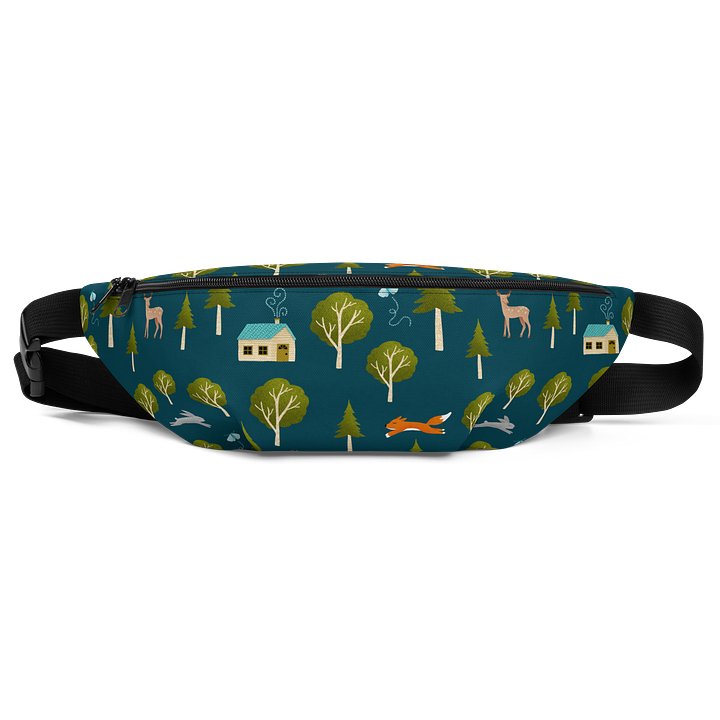 Cozy Cabin and Forest Animals All-Over Print Fanny Pack product image (1)