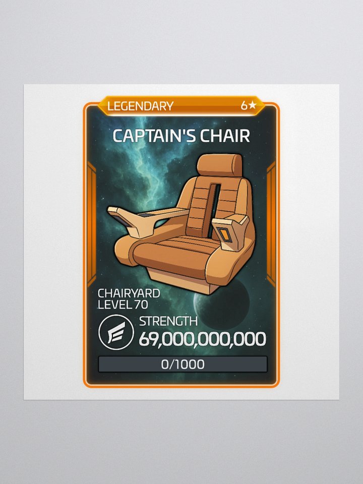 Legendary Captain's Chair Sticker product image (3)