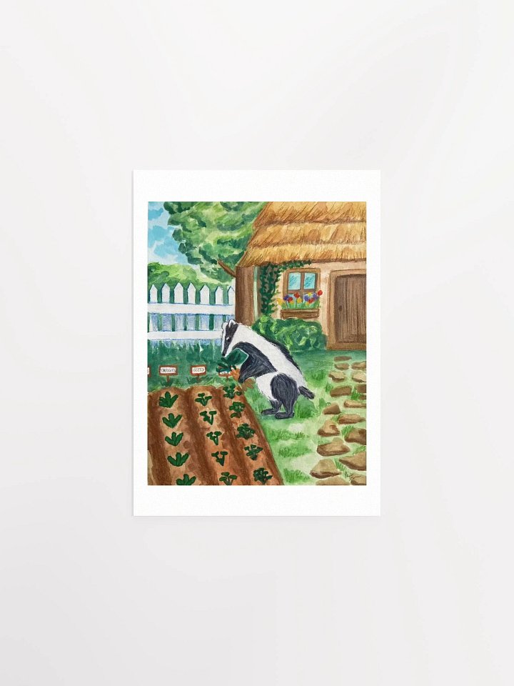 Mr. Badger Gardens Matte Art Print product image (1)