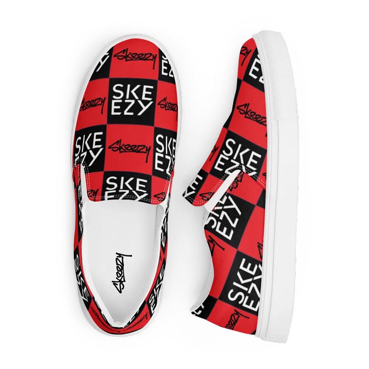 Checkered Skeezy Slip-Ons BLK/RED (Men's) product image (1)