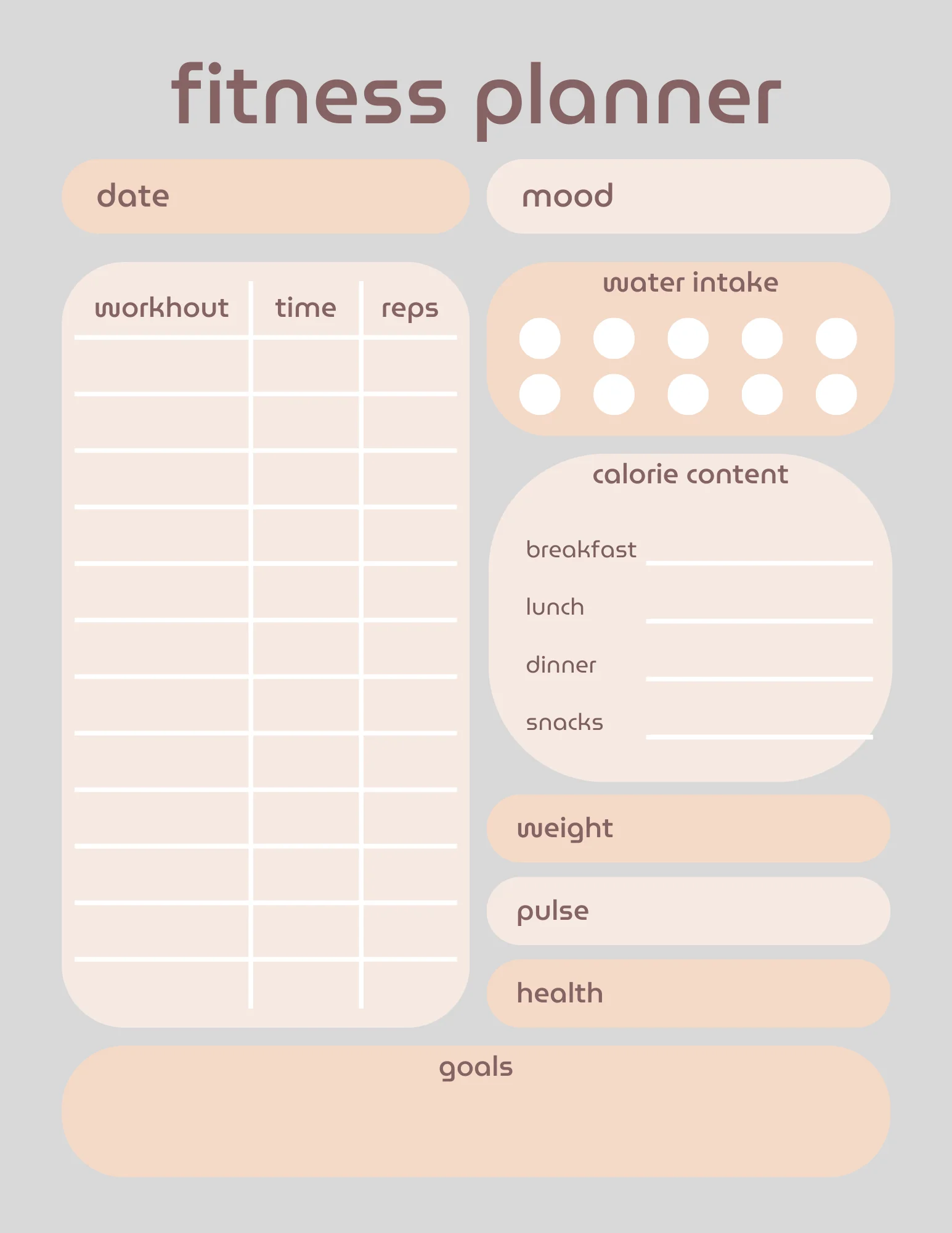 Fitness Planner product image (1)
