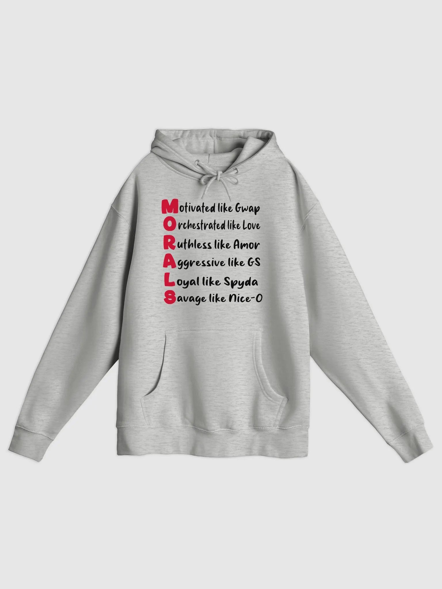 MORALS Gray Hoodie product image (1)