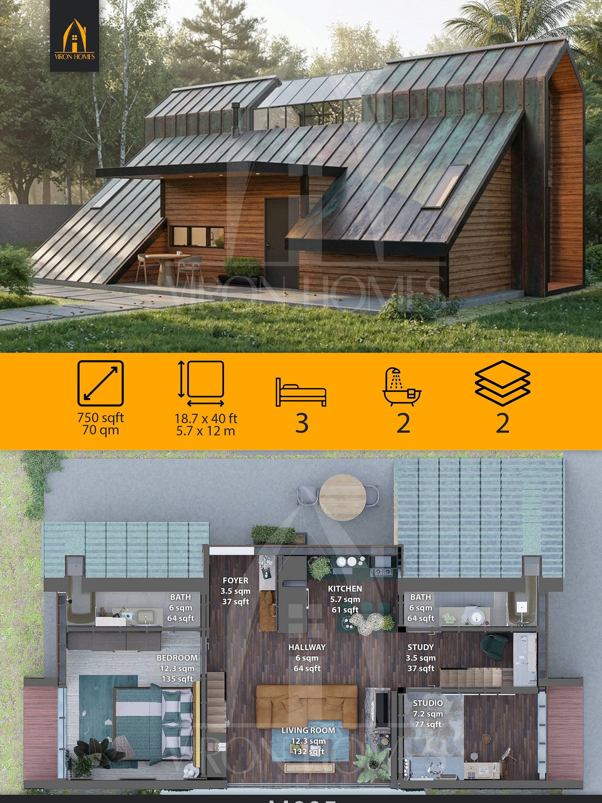 Modern House 005 [M005] - Drawings\Blueprints CAD + PDF - Metric + Imperial product image (4)