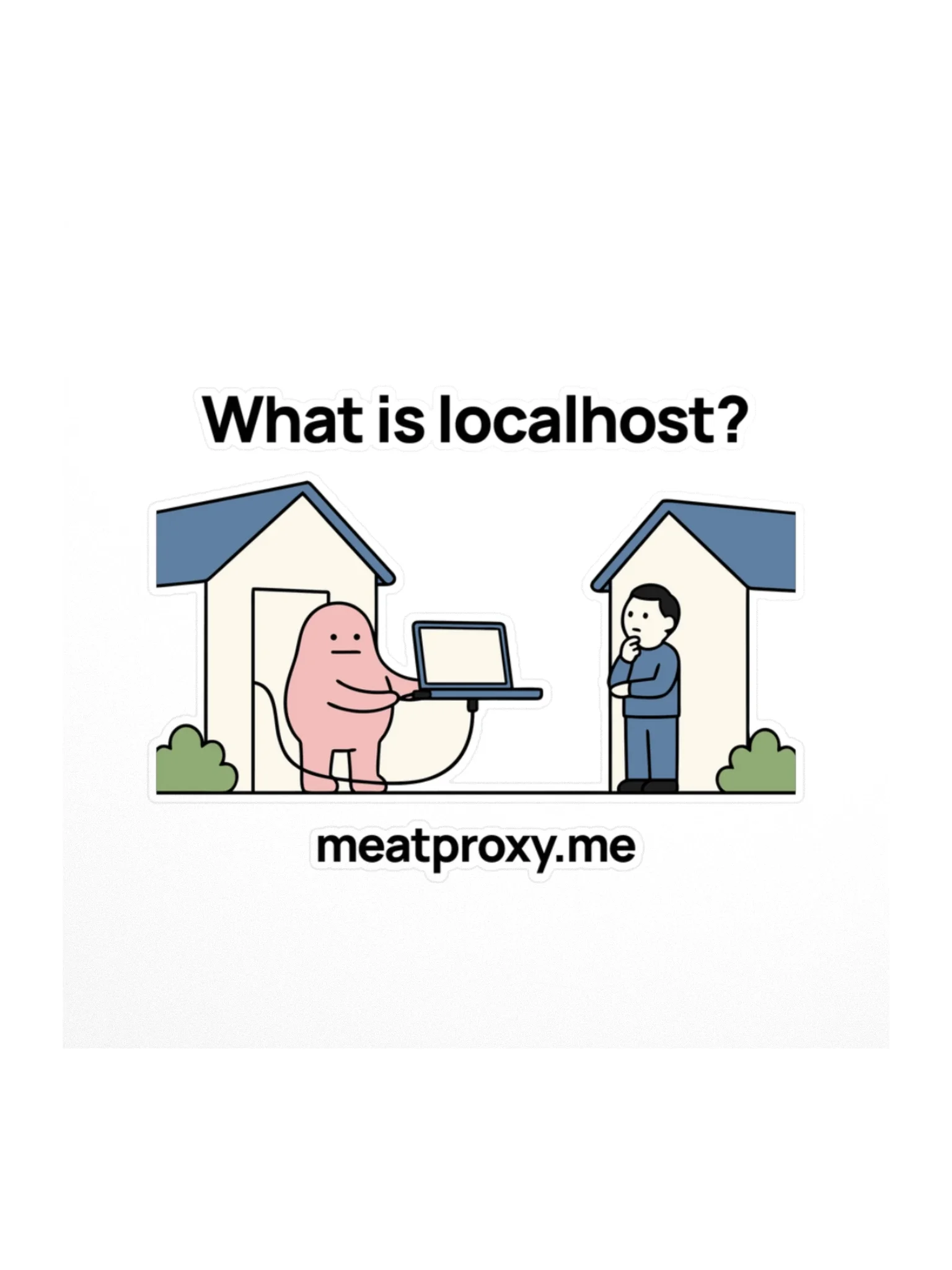 What is localhost? Sticker