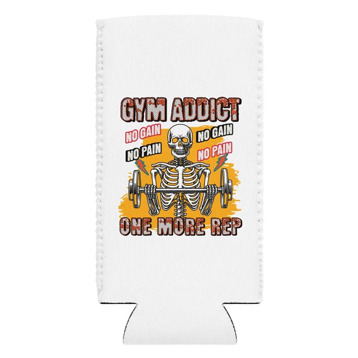 Gym Addict One More Rep Skeleton Strength Can Cooler product image (2)