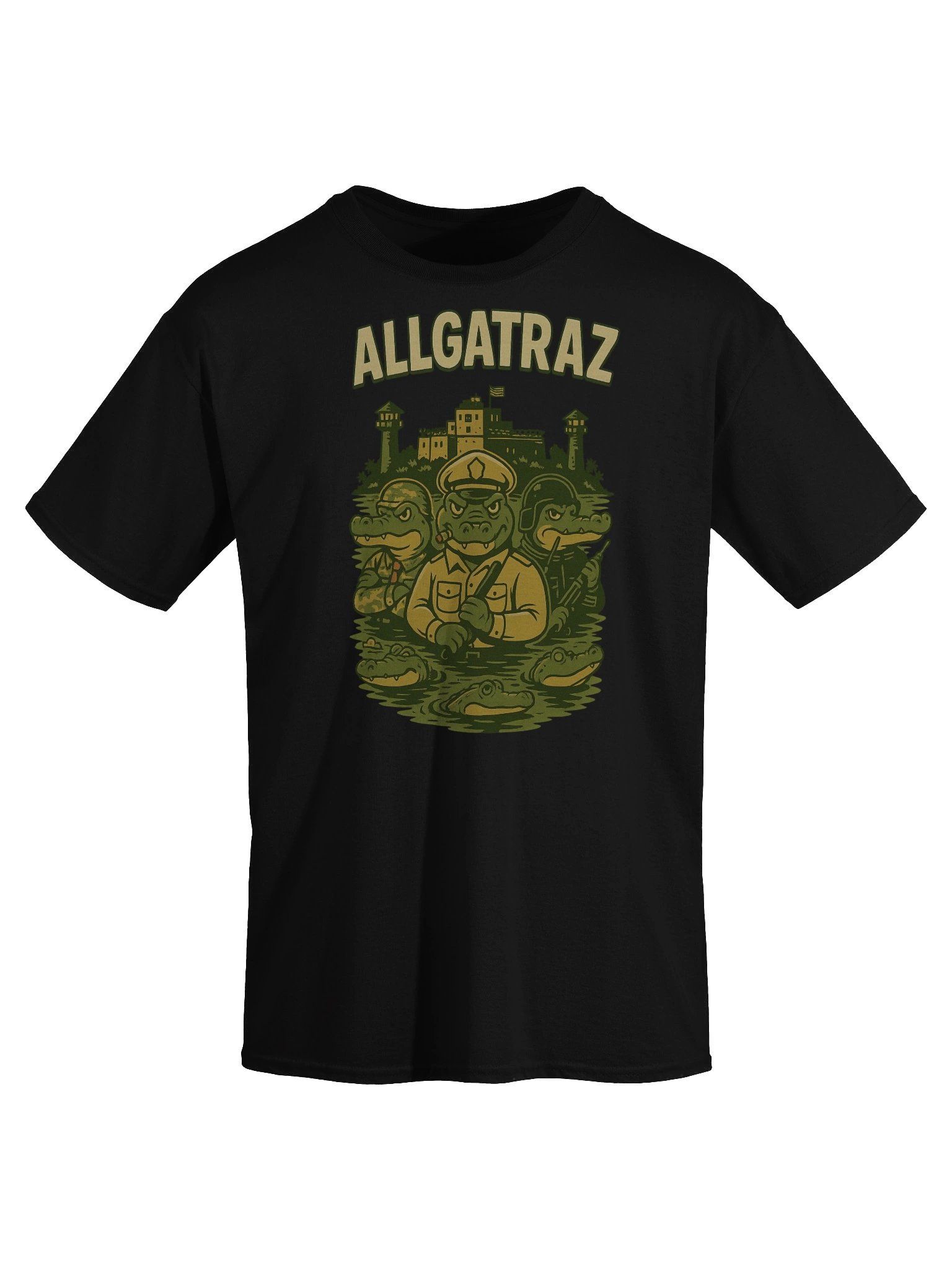 ALLGATRAZ Funny Gator Prison Guard T-Shirt – Florida Everglades Humor Tee product image (3)