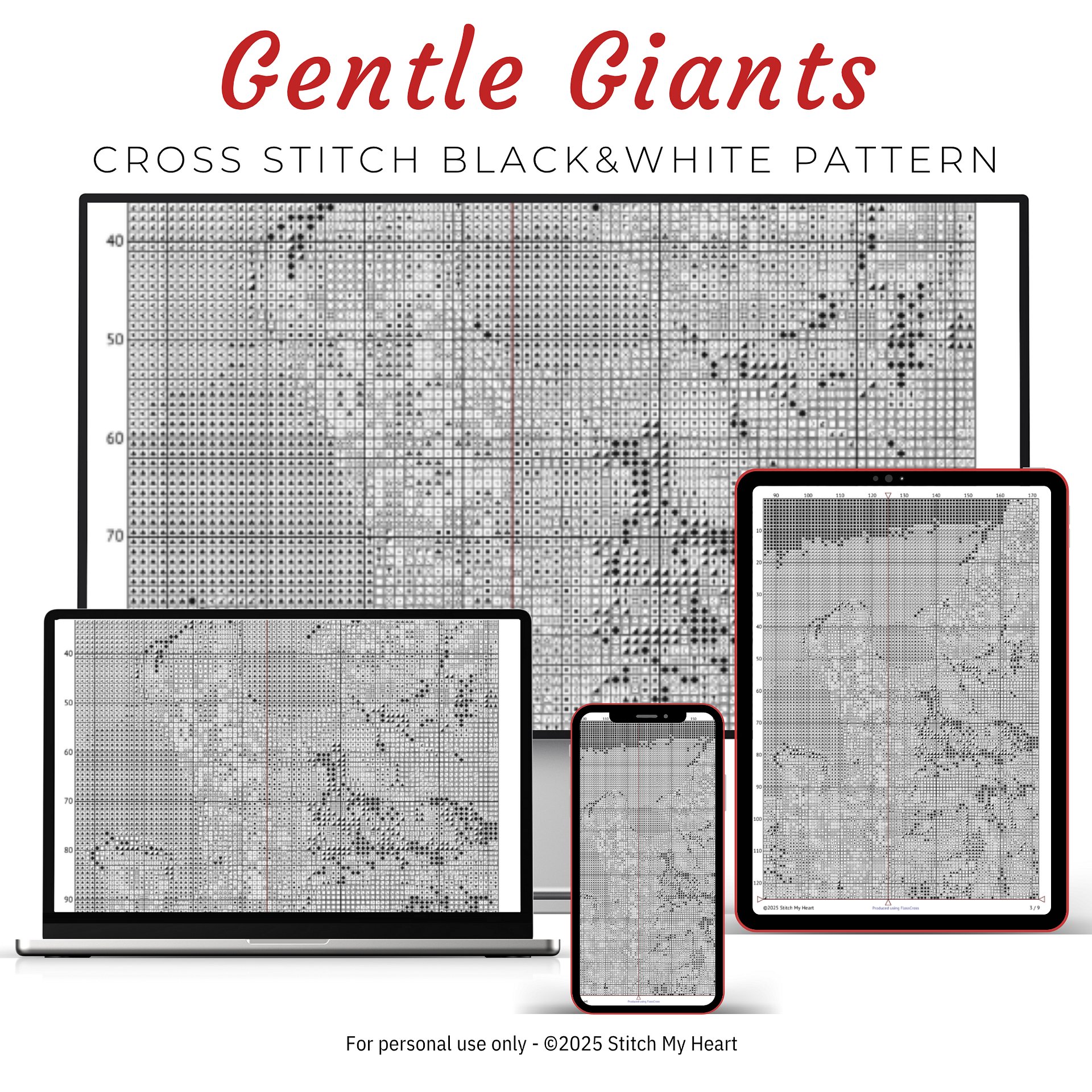 Gentle Giants Cross Stitch Pattern product image (4)