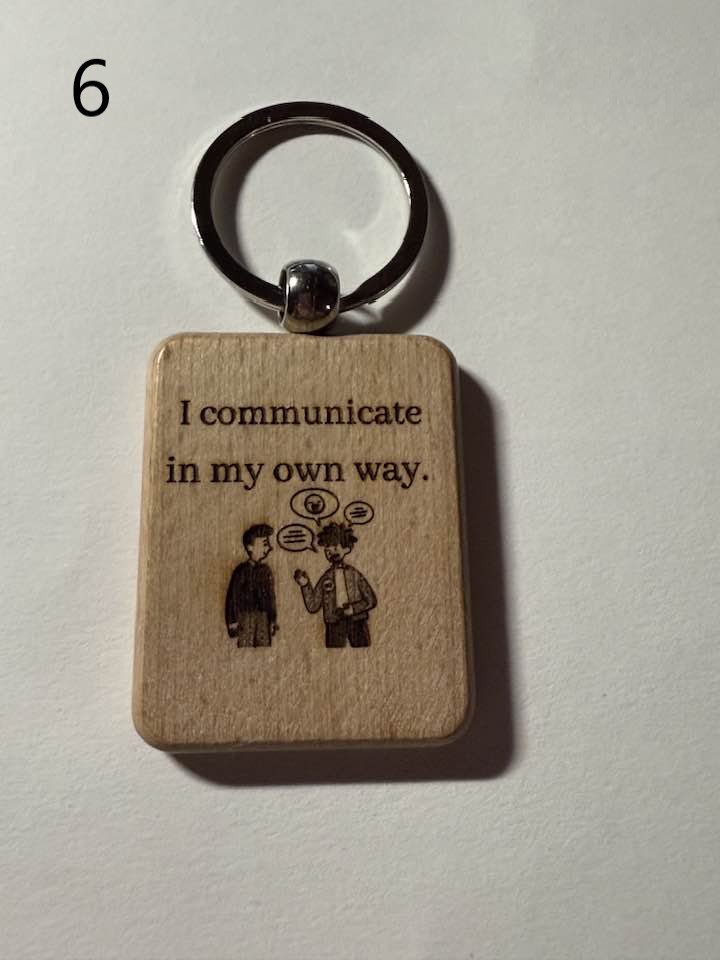 Wooden Engraved Neurodivergent Keychains | ADHD, Autism, Anxiety, and More (2) product image (6)