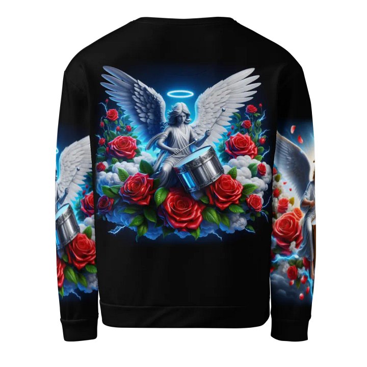 Angels making Music with a Drum - All-Over Unisex Sweatshirt #9 product image (2)