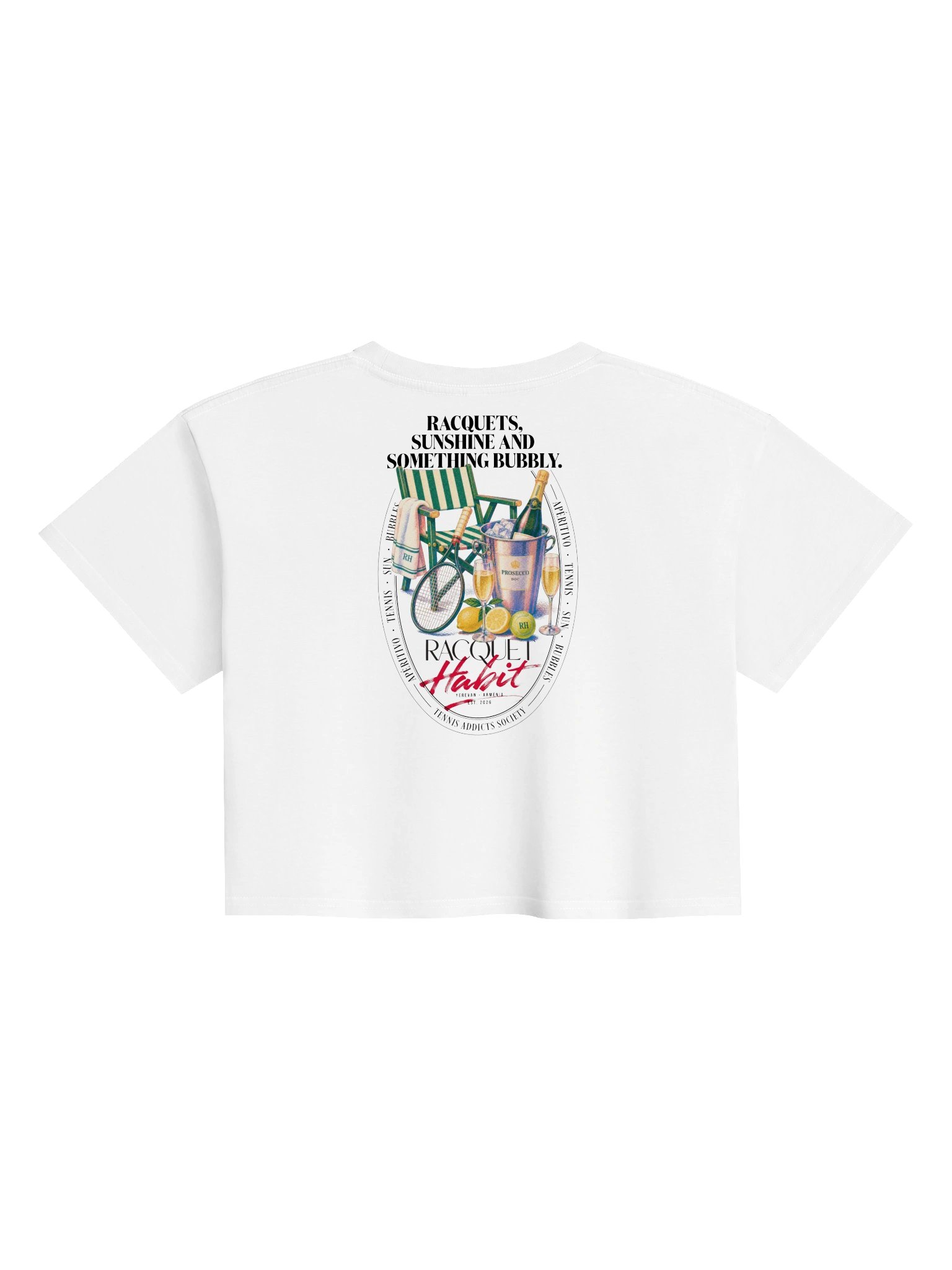 Racquets, Sunshine & Something Bubbly Crop Tee product image (2)