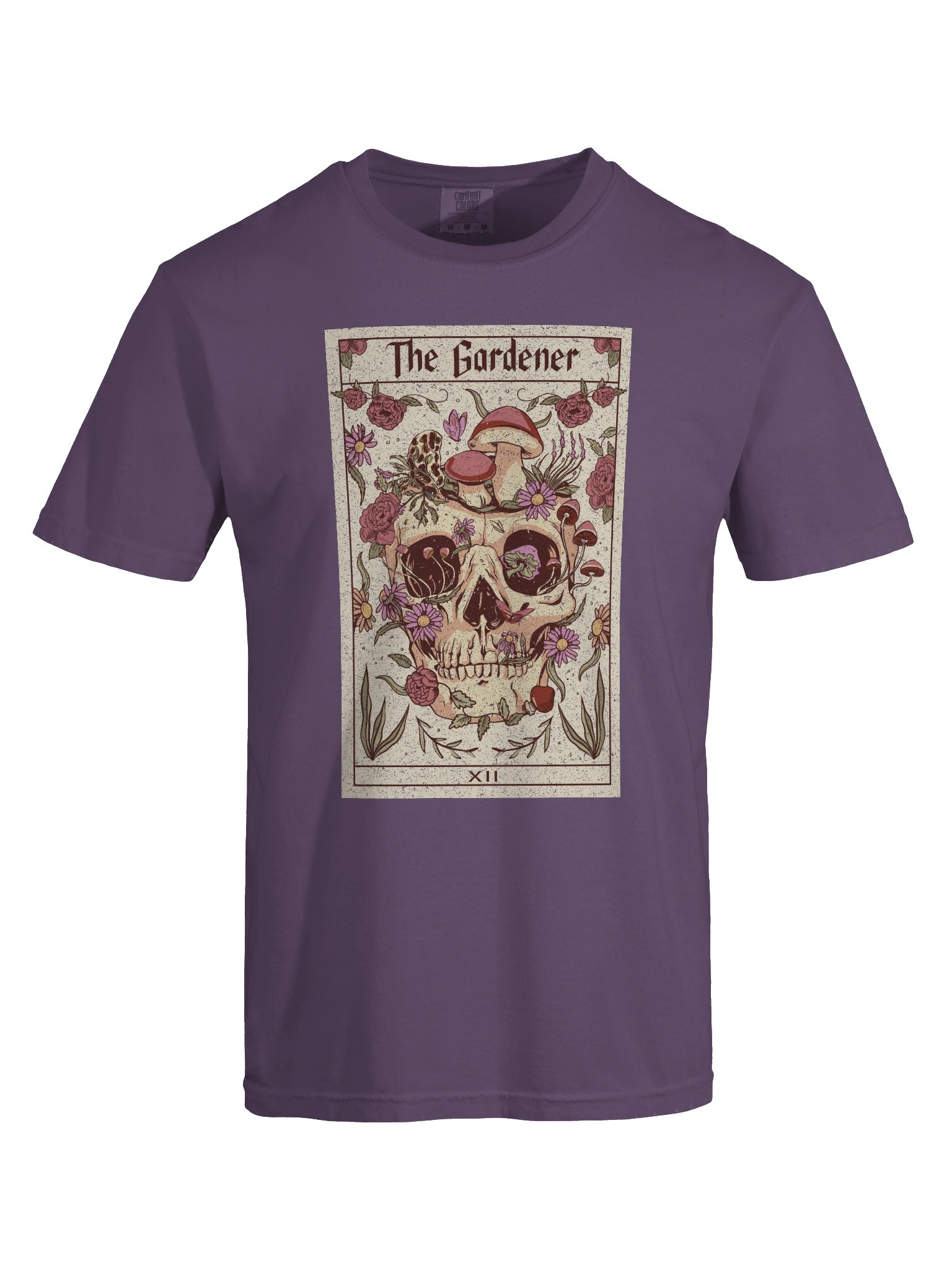 The Gardener Tarot Shirt – Vintage Botanical Skull & Mushroom Tarot Graphic Tee product image (36)