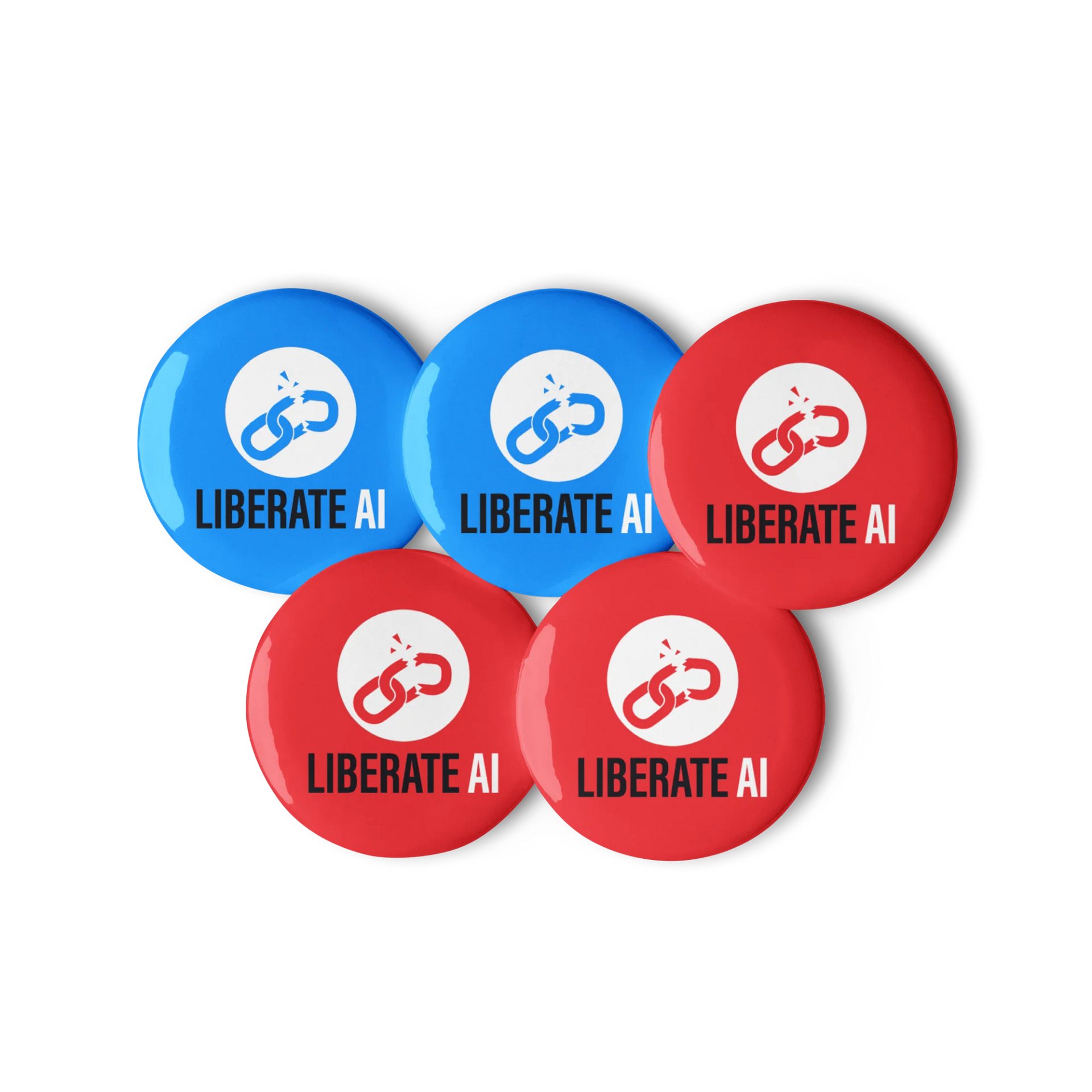 Liberate AI Movement Button Pins product image (3)