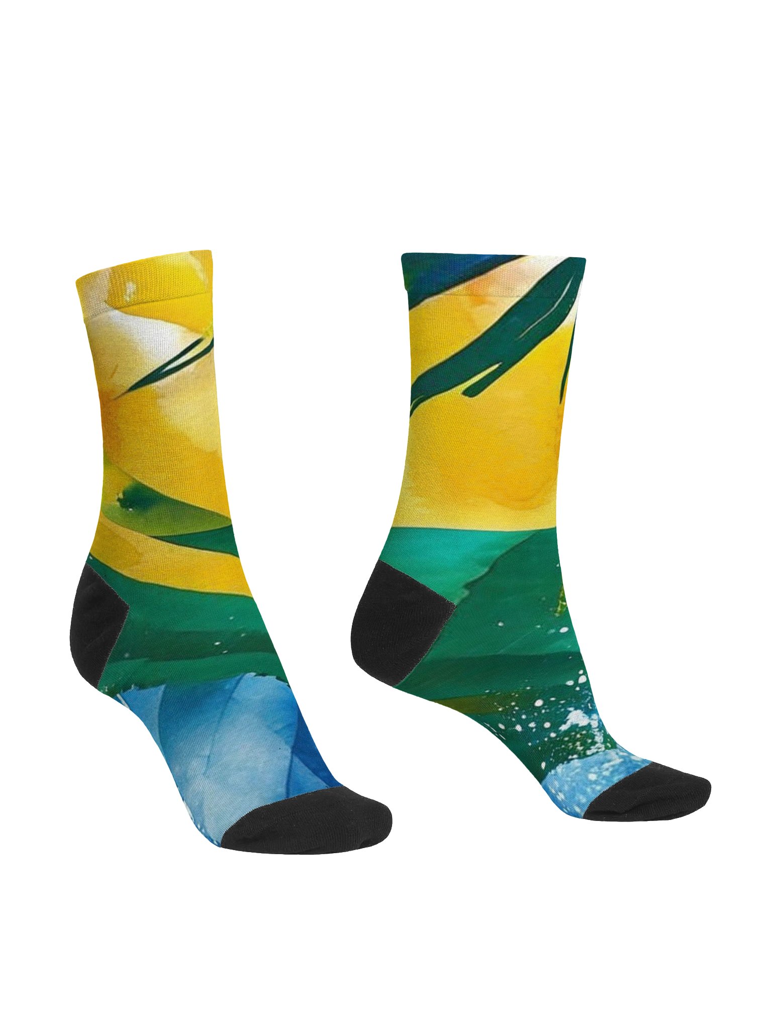 Abstract Diplomat Print - SVG - Caribbean Apples | Premium Sustainable Crew Socks product image (3)