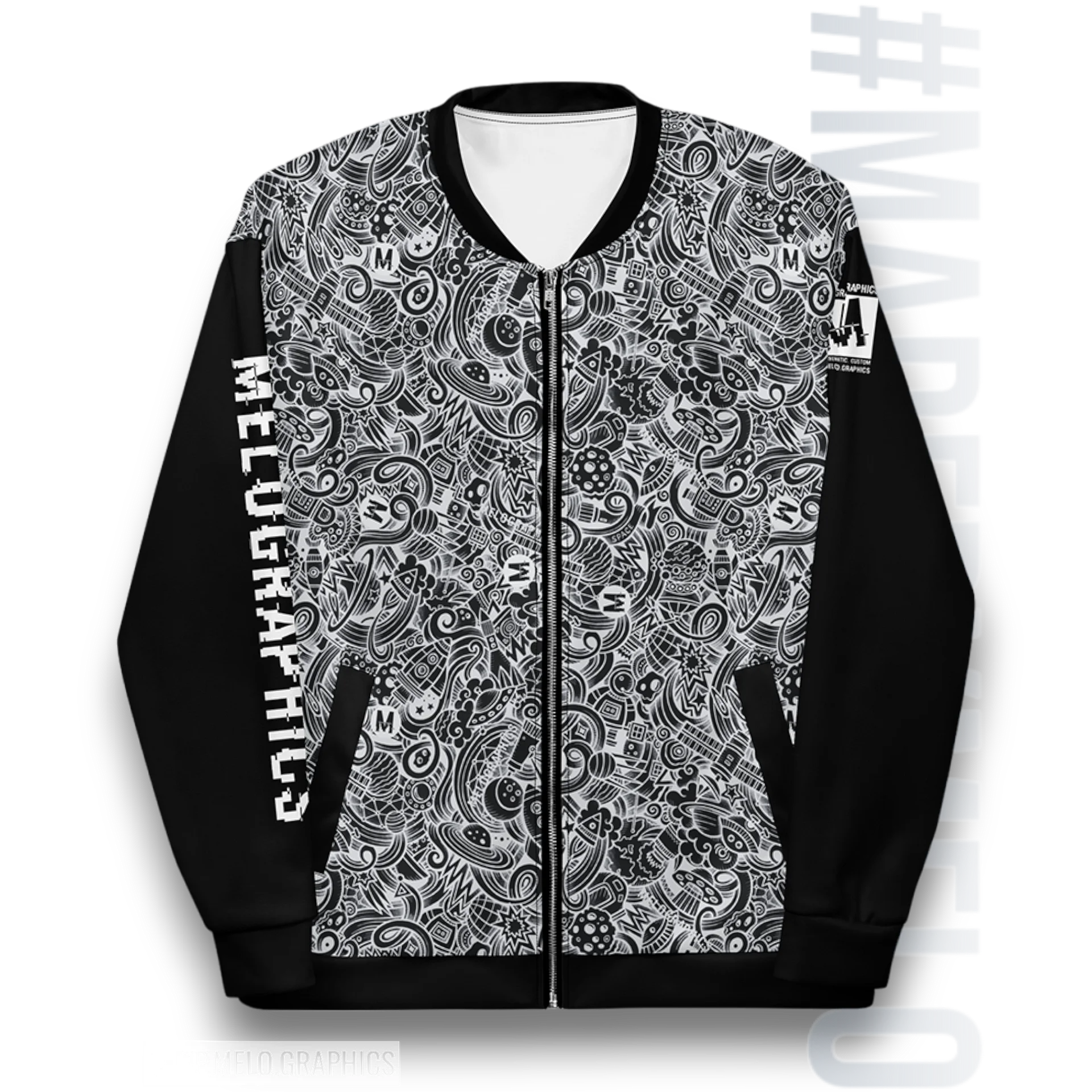 Dark Space Scribble - Ultimate Bomber Jacket | #MadeByMELO product image (1)