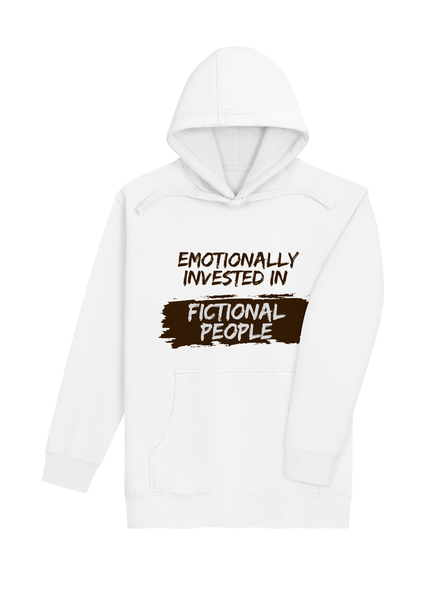Emotionally Invested in Fictional People - White Hoodie product image (4)