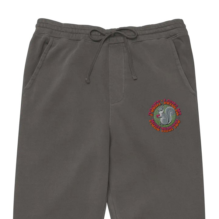 Pooky Loves Me More than you embroidered ultra premium joggers product image (1)