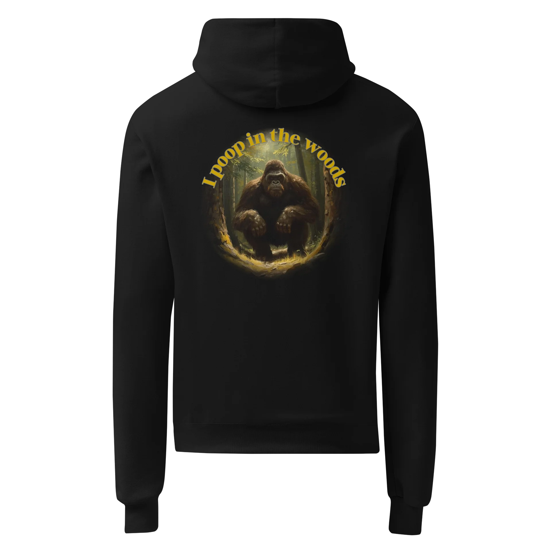 I poop in the woods Printed Champion Hoodie product image (3)