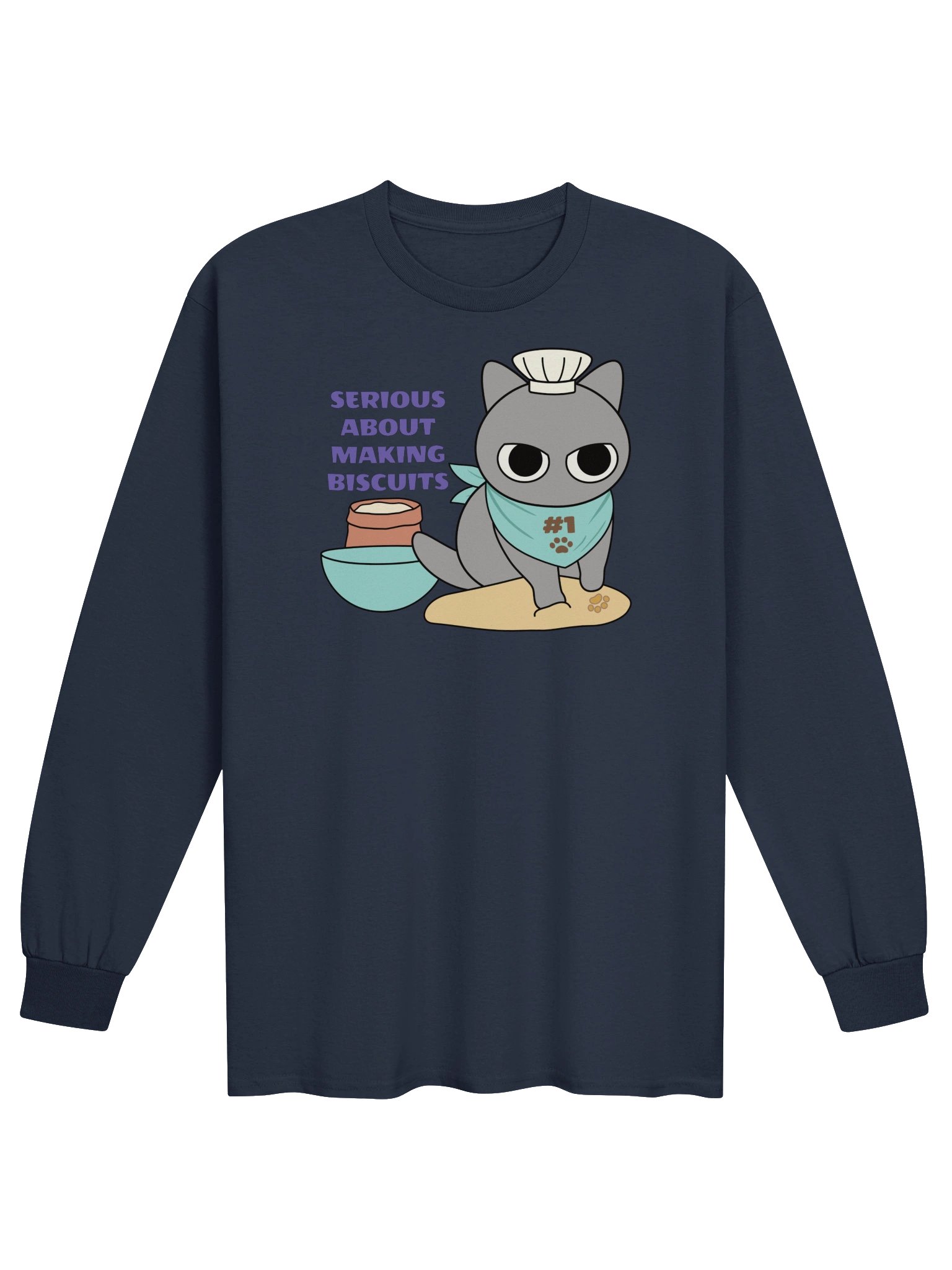 Biscuit Cat - Unisex Adult Long Sleeve T-shirt product image (4)